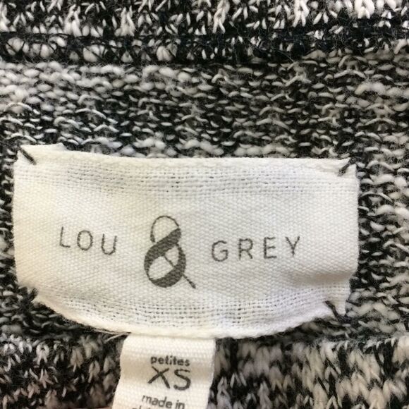 Lou & Grey Mottled Gray Short sleeve Drawstring Waist Knit Top - Picture 6 of 7